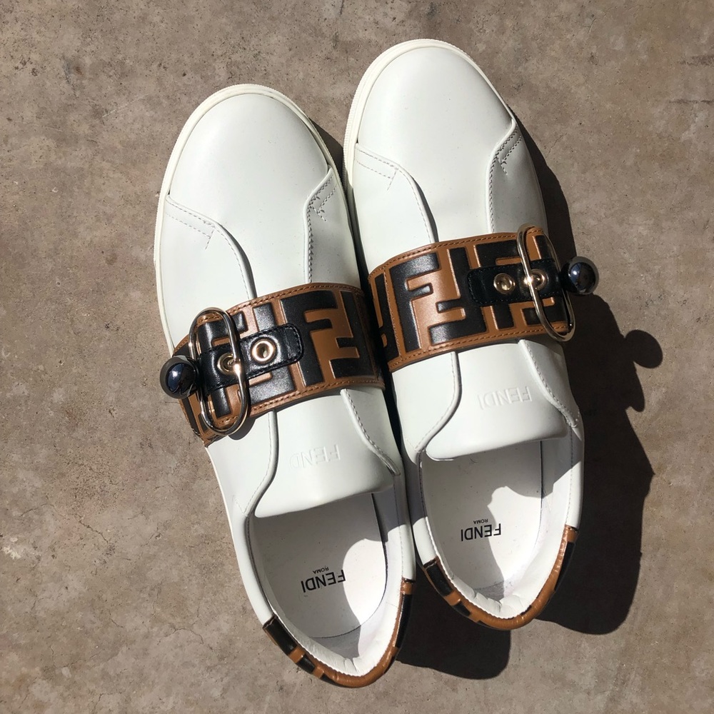 Fendi Pearland Logo Slip-On Sneaker